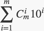 ?\sum_{i=1}^m C_m^i10^i?