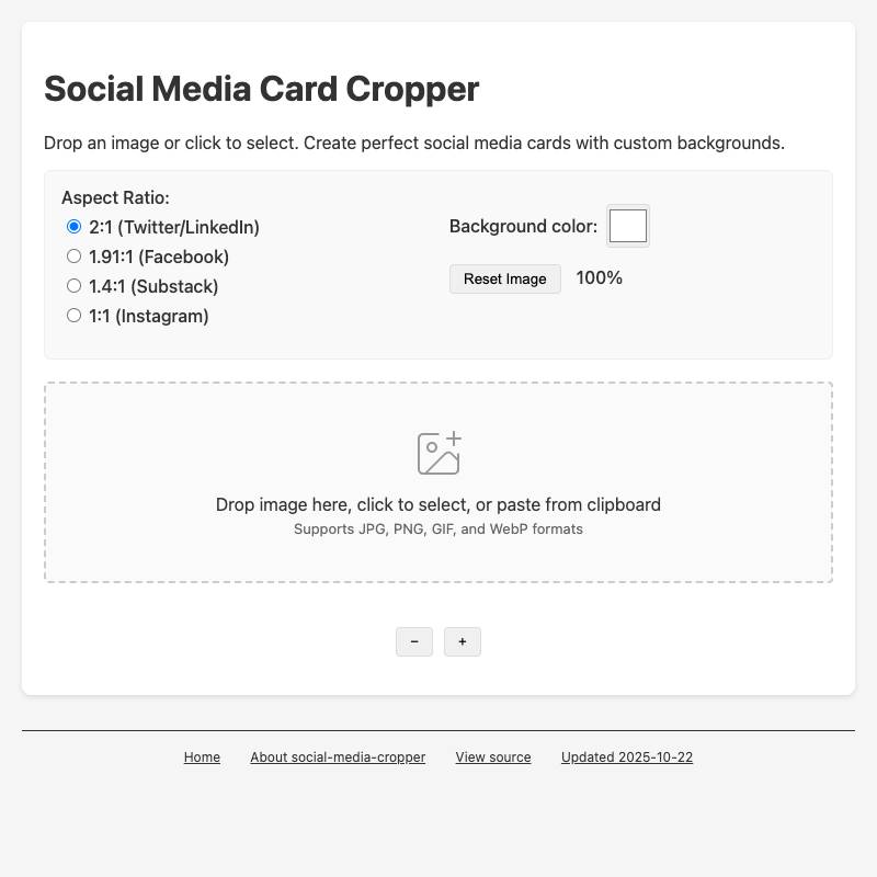 screenshot of social-media-cropper