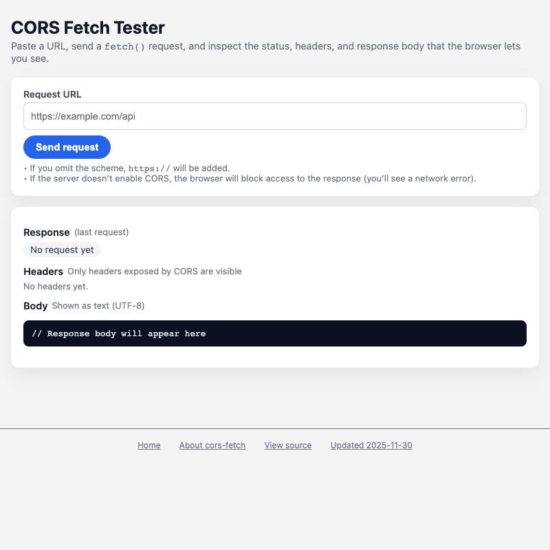 screenshot of cors-fetch