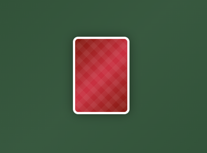 A single card with its back showing in red.