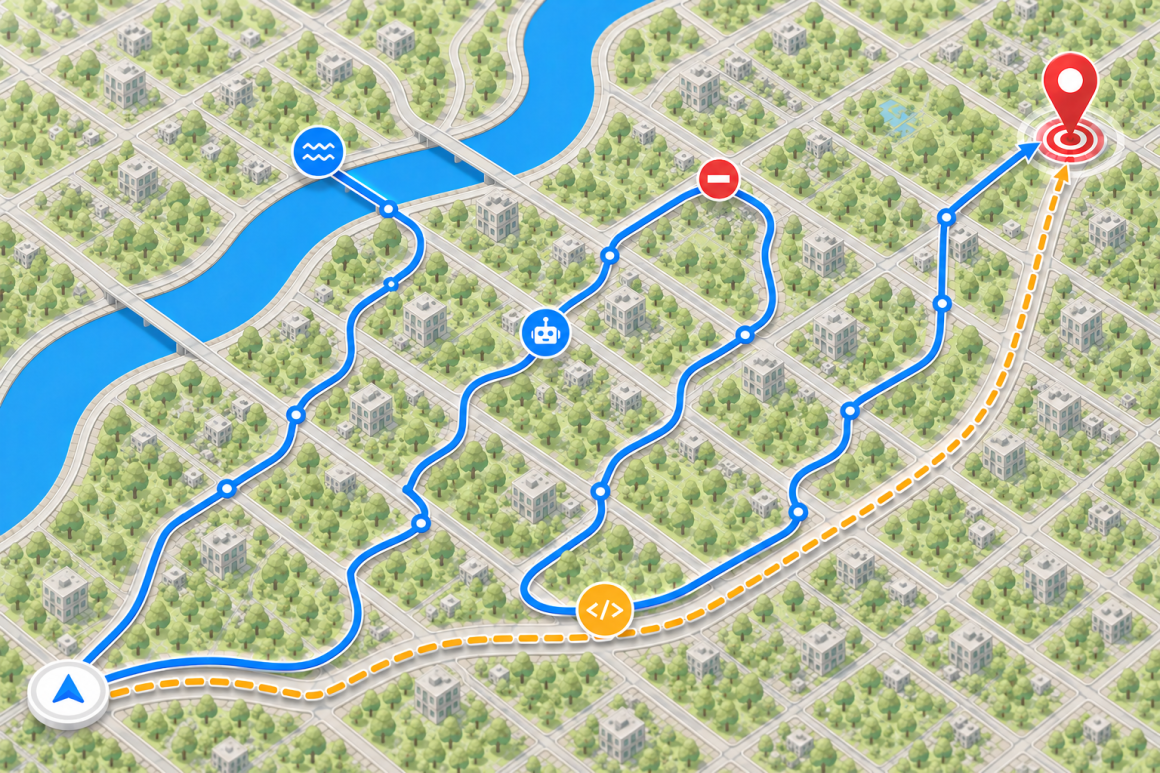 Agentic vs. traditional testing paths