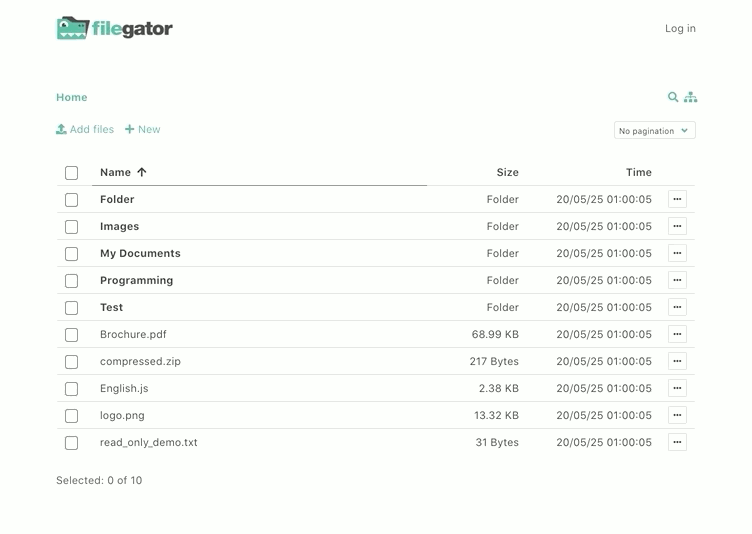 点击查看大图 filegator/filegator cover