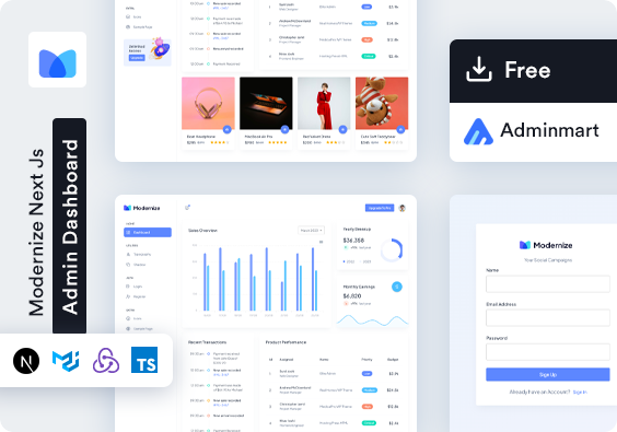 adminmart/Modernize-Nextjs-Free cover