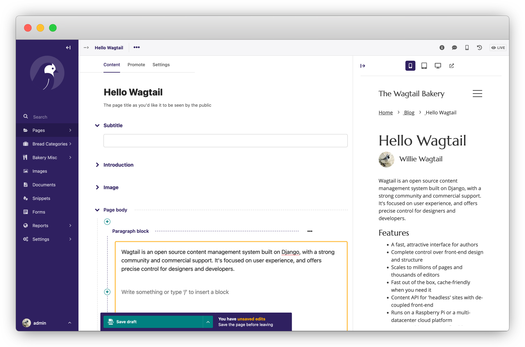 wagtail/wagtail cover