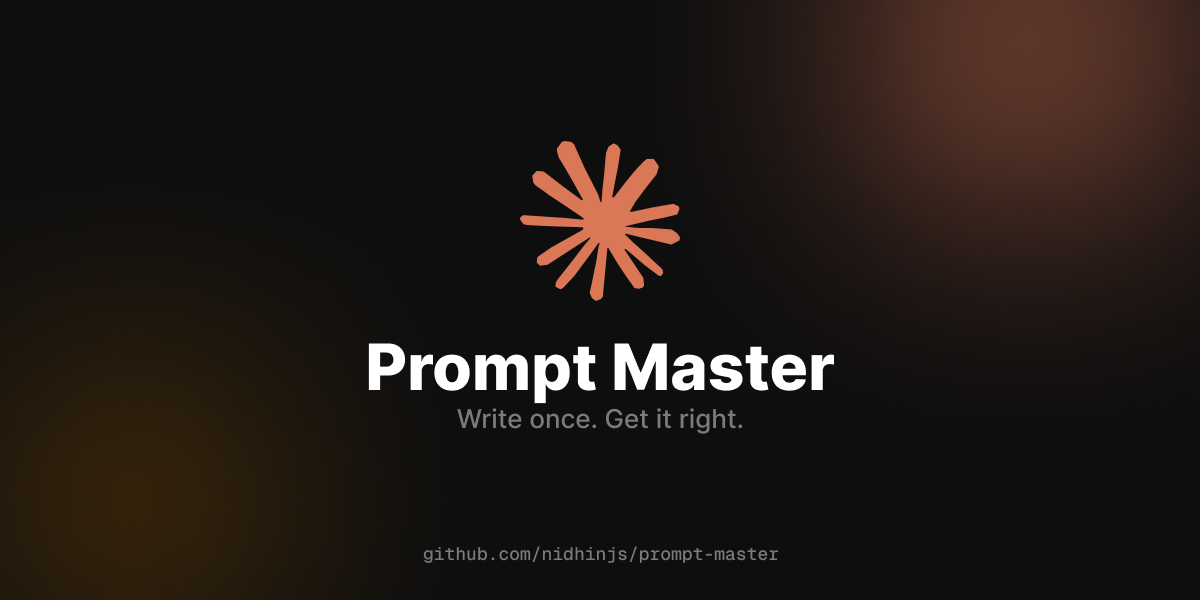 nidhinjs/prompt-master cover