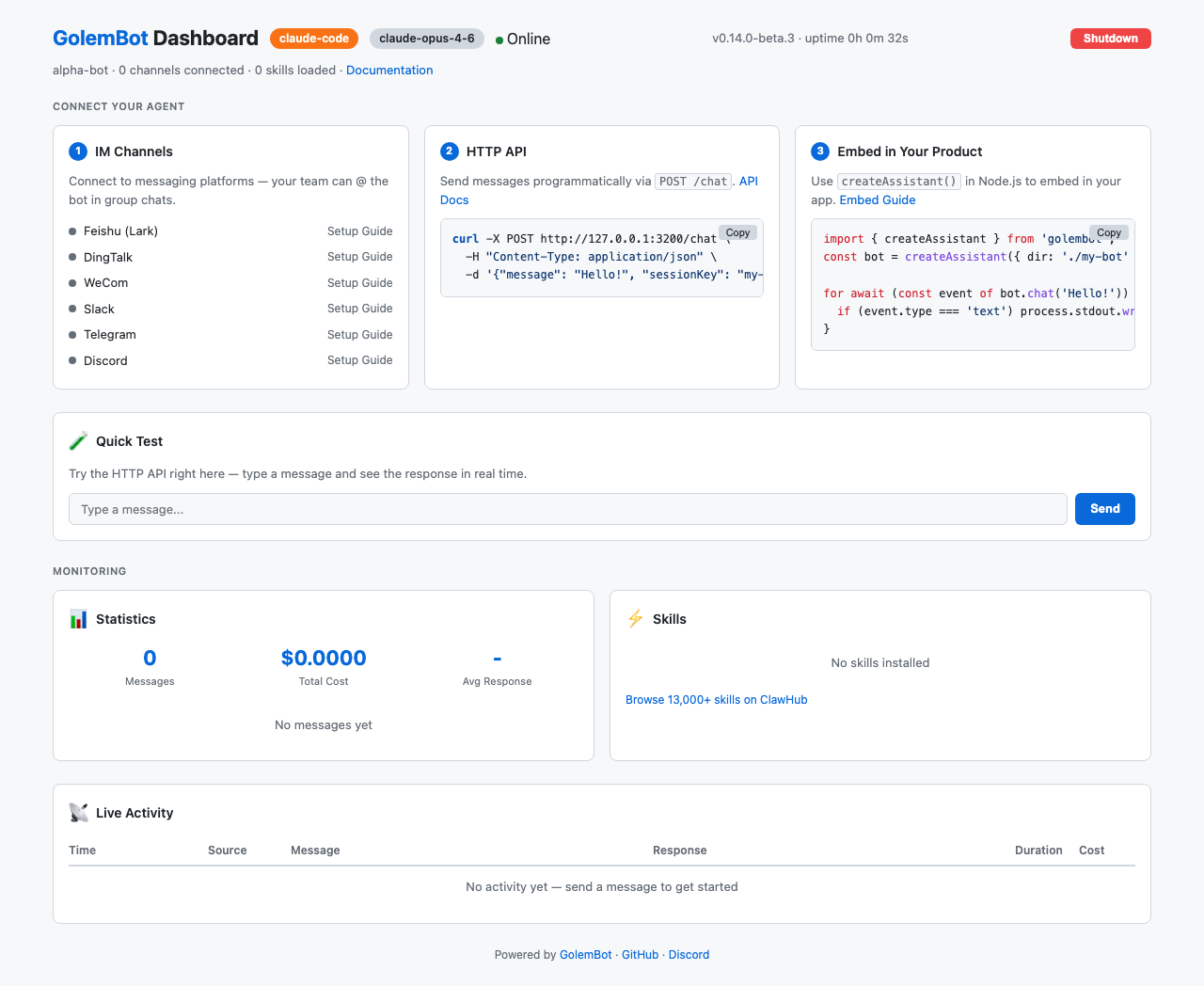 0xranx/golembot cover