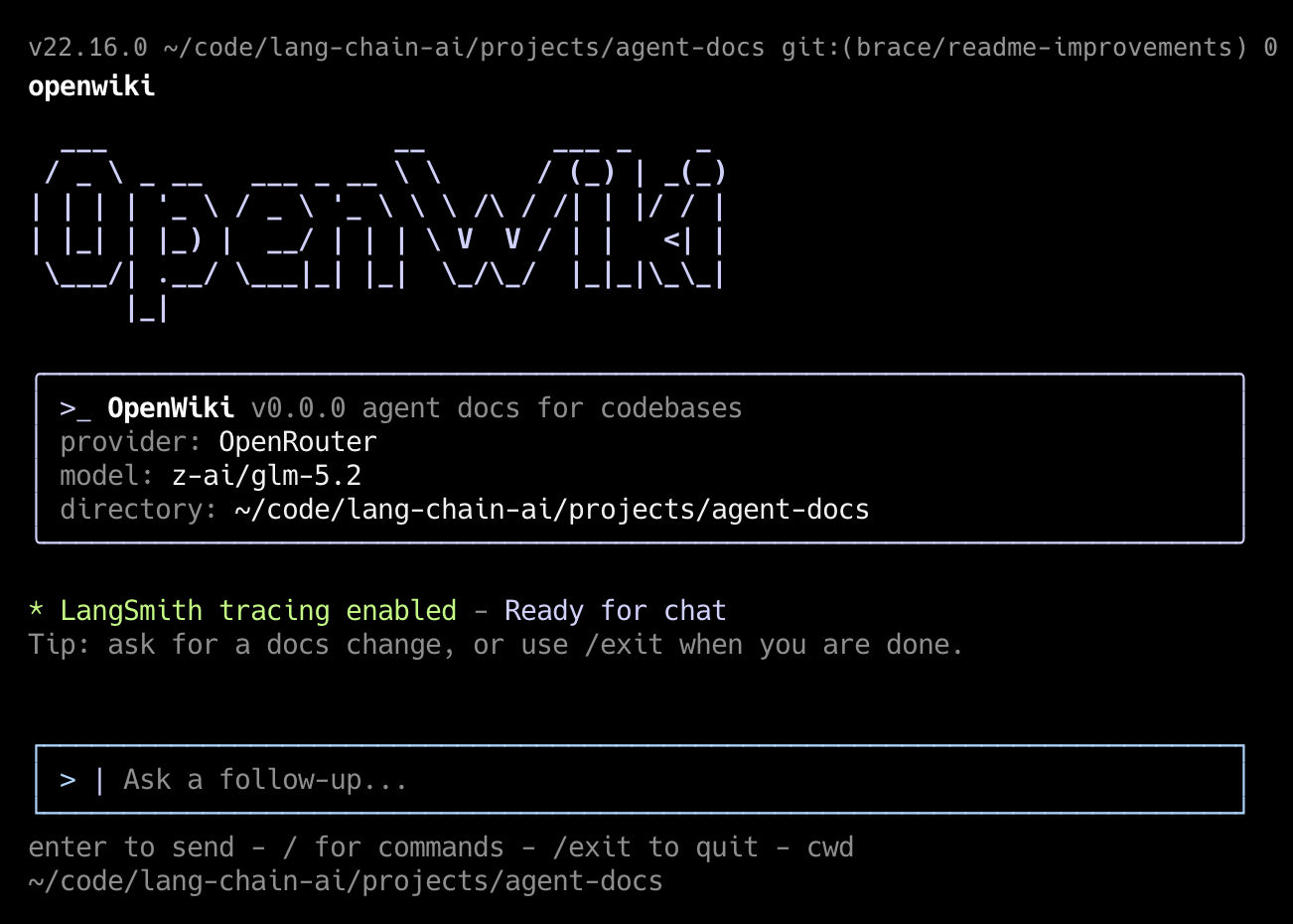 langchain-ai/openwiki cover